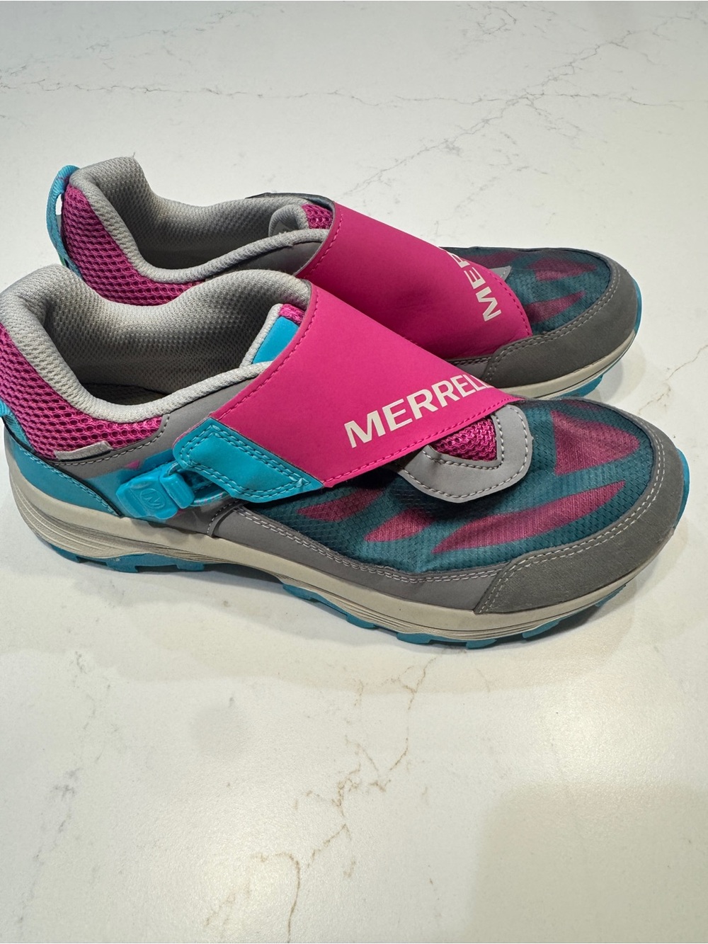 Merrell M-Connect Trail Shoes Omni-Fit Pink Blue Gray Women’s Size 6 Hiking